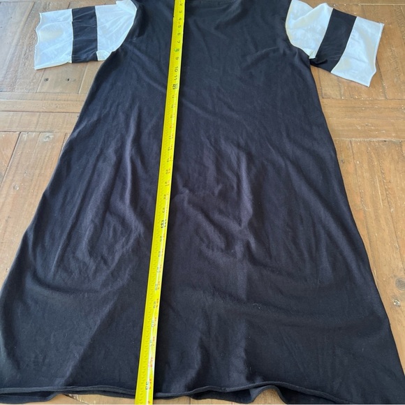 ATM Classic Jersey Striped Sleeve Crew Neck Tee Shirt Dress Pockets XS Jersey - Picture 9 of 11